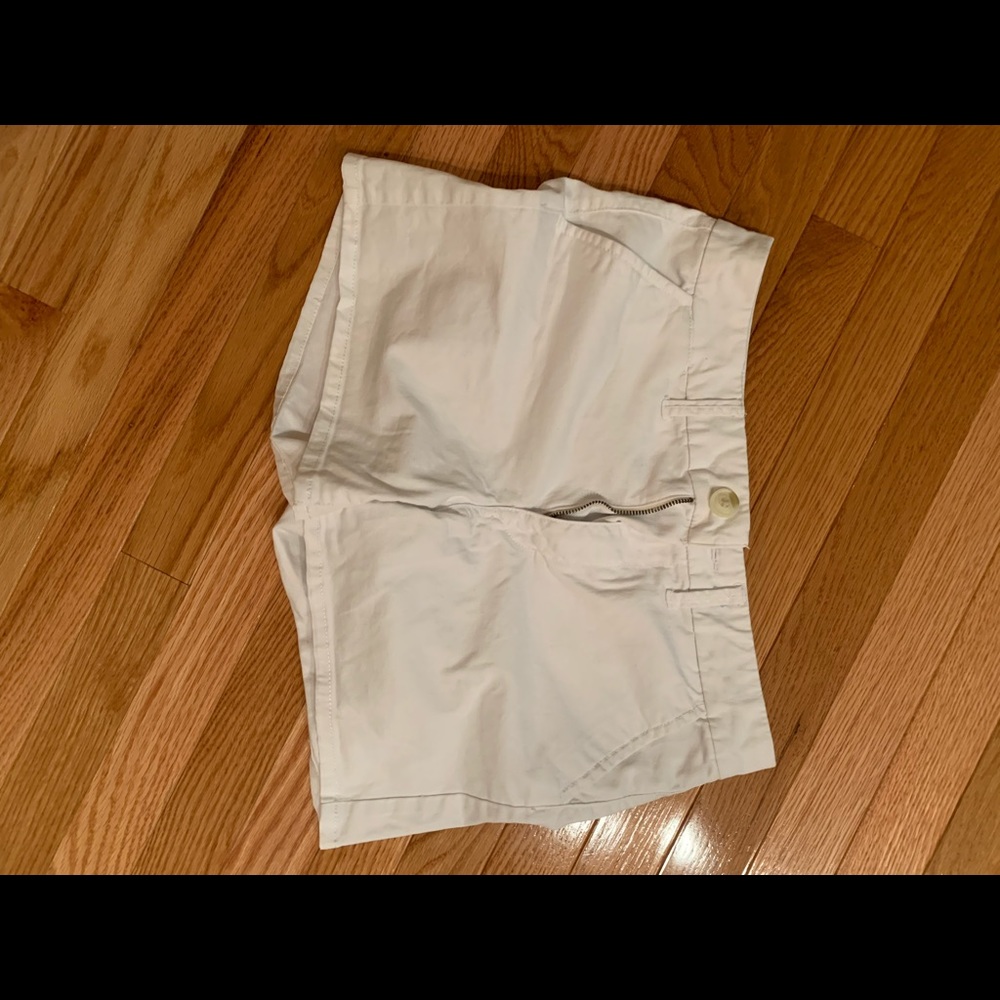 High Rise Shortie Stretch White Shorts